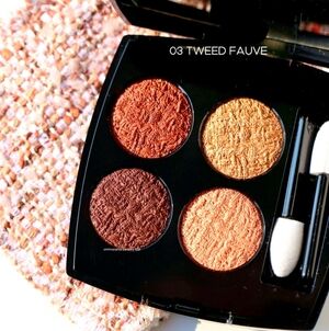 CHANEL LIMITED 03 TWEED FAUVE Les 4 Ombres Tweed Eyeshadow Pallet With Pouch New